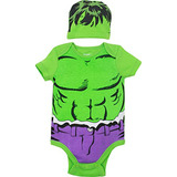 Marvel Avengers Body Y Sombrero Para Bebé: Hulk Spiderman Th