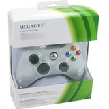 Control Alámbrico Para Xbox 360 Megafire Blanco 