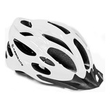 Capacete Ciclismo Absolute Nero C/ Sinalizador Led E Viseira Cor Branco Tamanho G