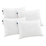 Almohadas Luuna Ajustable Firme 4 Pack King Size Color Blanco