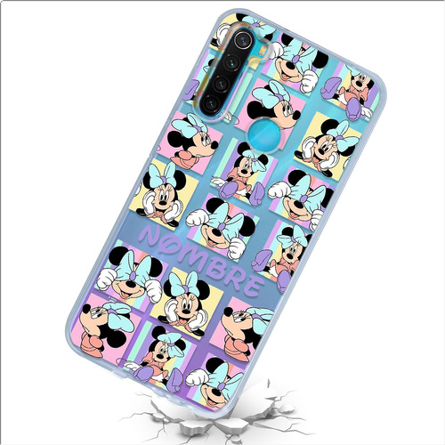 Funda Para Xiaomi Minnie Mouse Personalizada Con El Nombre