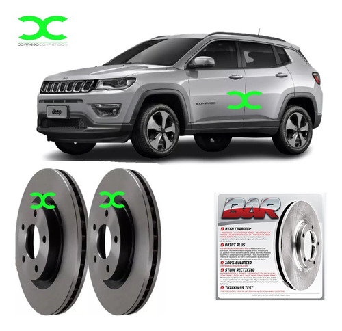 Discos De Freno Traseros X2 Jeep Compass Importados Foto 3