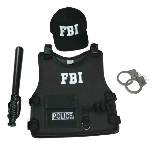 Fantasia Colete Juvenil - Police-fbi-swat