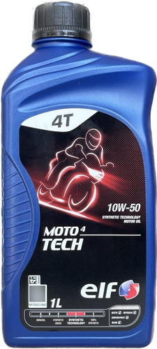 Aceite Para Motores Sintetico Elf Moto 4 Tech 10w-50 1 Litro