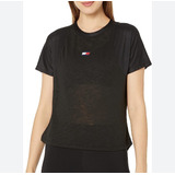 Camiseta Deportiva Tommy Hilfiger Original, Color Negro L