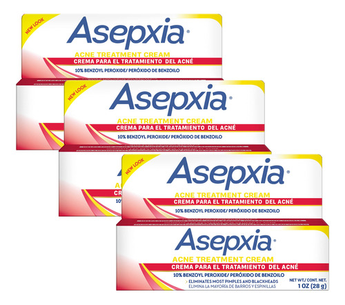 Asepxia Crema Para Acn Spot 10% Multipack, 1 Oz, 3 Unidades