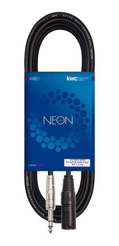 Cable Xlr Macho Plug Kwc Neon 3 Mts Mod 618
