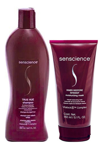 Senscience Shampoo True Hue 280ml+máscara Inner Rest. 150ml