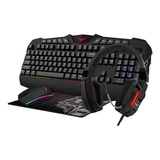 Gaming Naceb Back To The Wild Na-0934 Kit Gamer 4 En 1 Teclado/mouse/headset/mouse Pad