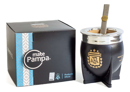 Mate Pampa Xl Afa Argentina Campeón + Bombilla + Packaging