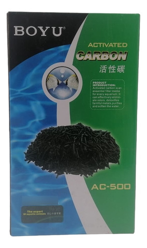 Boyu Medio Filtrante Carbon Activado 500g Acuario Pecera