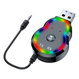 Adaptador Usb P Bluetooth 5.3 Para Coche, Micrófono Y Led Me