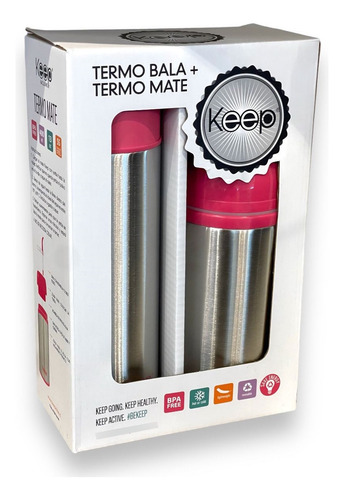 Set Termo Bala 500 Ml Mas Termo Mate Listo 400 Ml 