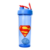 Shaker Superman Design Vaso Gym Caramañola 750 Ml Bpa Free