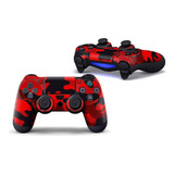 Vinilo Decorativo Skinown Para Joystick Dualshock 4, Rojo