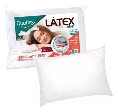 Travesseiro Látex Light Antiácaro 50x70x14 Promoção