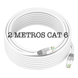 Cable Utp Ethernet Cat 6  Red Internet Ponchado X 2 Metros
