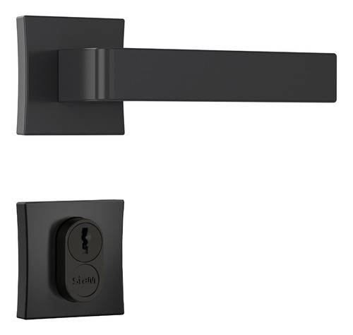 Fechadura Porta Externa Classic 3800 55mm Preto Stam