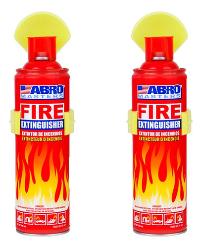 Matafuego En Aerosol Extinguidor 500 Ml X 2 C/soporte