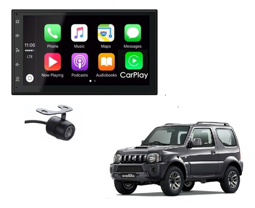 Kit Radio Carplay + Android Auto+ Cámara  Jimny 2008 Al 2018