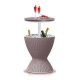 Serenelife Mesa Bar Enfriador Bebidas Ajustable Gris