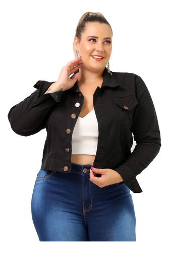 Jaqueta Jeans Plus Size De Lycra Casaco Tamanho G1 G2 G3