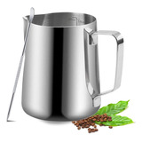 Milk Frothing Pitcher - 350ml/600ml Milk Frother Cup Stai...