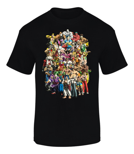 Camiseta Manga Corta Street Fighter All Series Black