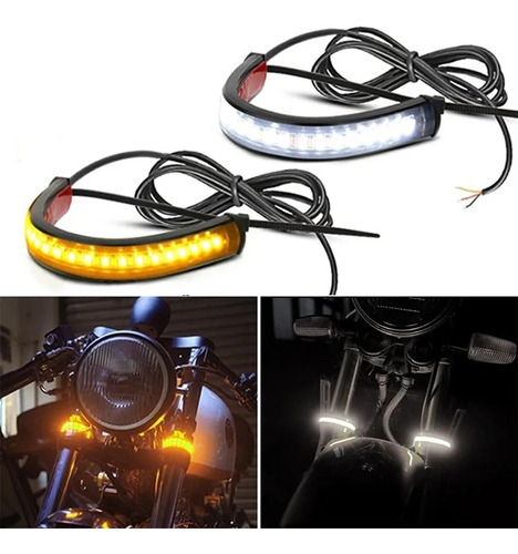 2 Cinta Direccional Led Flexible Moto