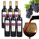 Caixa 6 Vinho Tinto Sinuelo De Mesa Bordô Suave 750ml