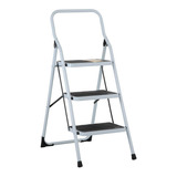 Escalera Plegable 3 Pasos Acero Capacidad 150kg Pretul 24120 Color Blanco Prisma