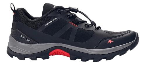 Zapatillas Montagne Outdoor Hombre Out Road Negro-rojo Cli