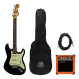 Combo Guitarra Eléctrica Sx Stratocaster Amplificador Funda