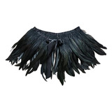 Faux Feather Shawl Plume Collar Gótico Bufandas Alas Del