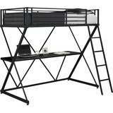 Litera Loft Escritorio Inferior Escalera Negro 200lb Max Dhp