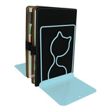 Sujetador De Libros Gatito Kawaii Metalico Escritorio Sx-928