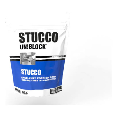 Estuco Blanco Uniblock 1.5 Kg Resistente Humedad Reparación Muros | MercadoLibre