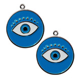 Ojos Turcos Redondo Colgante Pulseras Bijou Dije Collar X10u