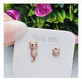 Aros Gatito Micropave Plata 925 Pasantes 