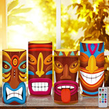 Velas Tribales Tiki Sin Velas Hawaianas Led Que Funcionan Co