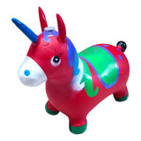 Montable Brinca Brinca Unicornio Inflable Luz Y Sonido