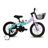 Bicicleta Skybike Niña Infantil Ruedas Entrenadora Rodada 16 Color Verde/lila