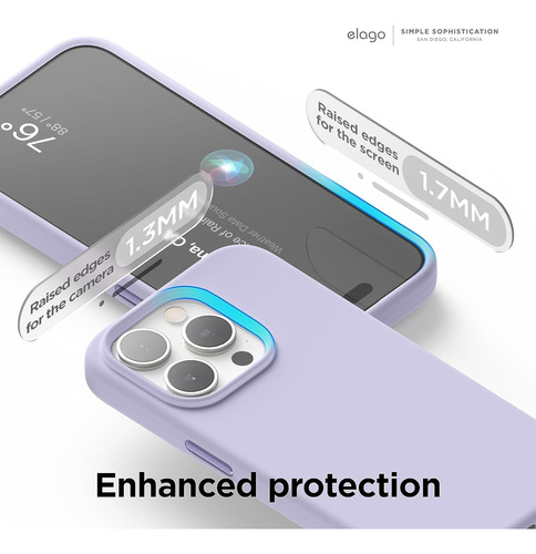 ELAGO Estuche Para iPhone 15 Pro Magsafe Silicone En Lavanda