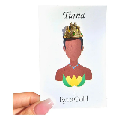 Anillo Promesa Corona Tiana La Princesa Y El Sapo Disney Oro Dorado | Envío gratis