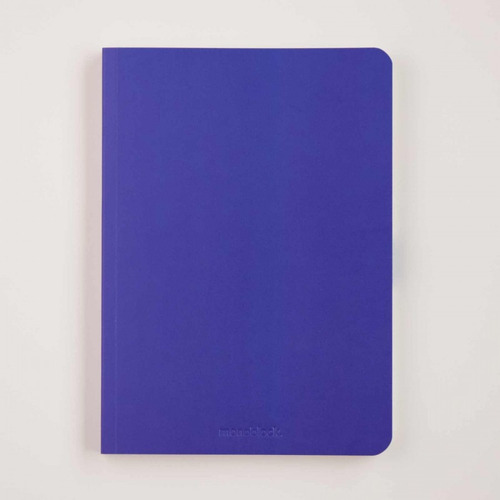 Cuaderno A5 Cosido Monocolor Azul Rayado Monoblock