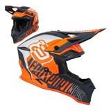 Capacete Asw Fusion Motocross Moto Trilha Enduro Cross Mx Cor Laranja/cinza Tamanho Do Capacete 58