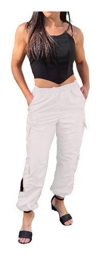 Pantalon Jogger Babucha Mujer Cargo Doble Bolsillo Tendencia