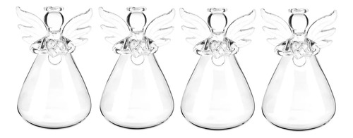 4 X Cristal De Ángel Colgante Florero Terrario Botella Casa