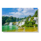 Quadro Decorativo Cachoeira Cascata Grande Luxo 90x60 Sala
