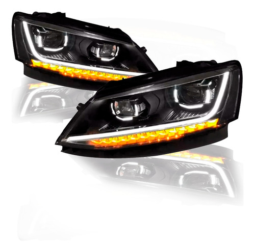 Faros Jetta 6 2011 2012 2015 2016 2017 Full Led Con Lupa